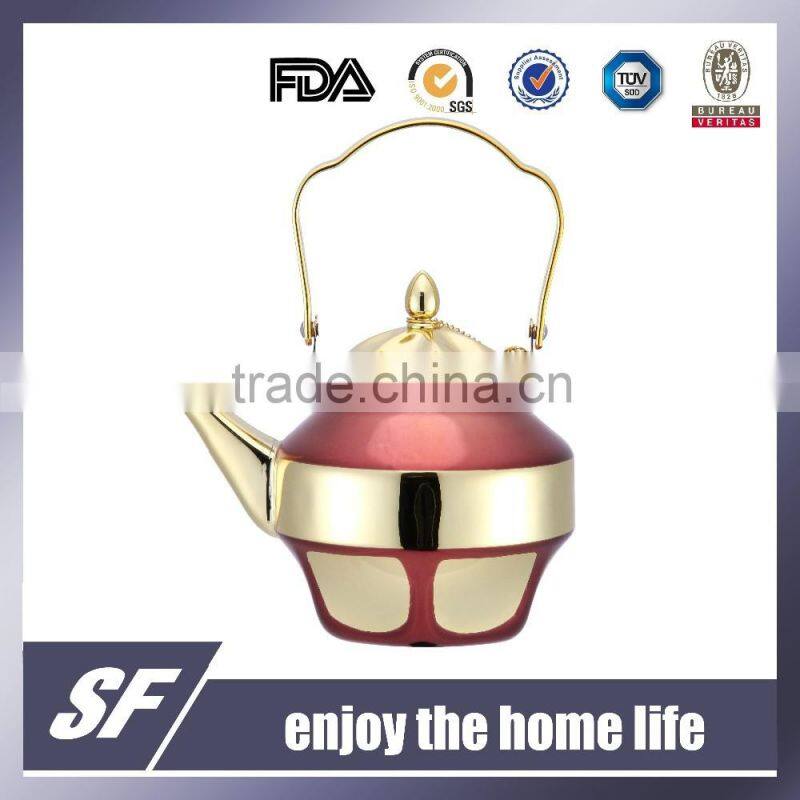 Set Of Side Handle Chromium plating and gold plating Stainless Steel Tea Kettle/Tea Pot(SF-7776 SSG)