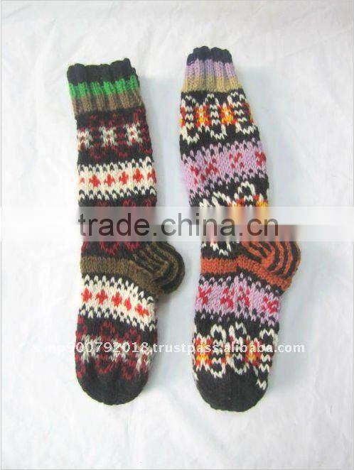 Hot Sale Hand Knitted Wool Sock