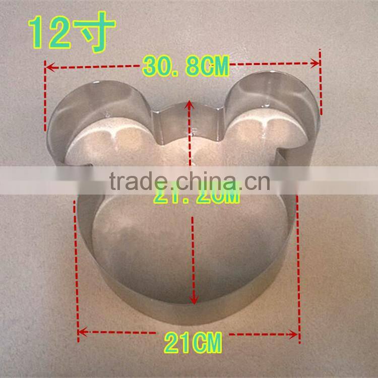 2015 New Design Hot Sale Mickey Mouse shaped Stainless Steel cake mould