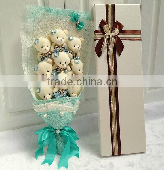 plush toy bouquet/lot cartoon bouquet of bear doll plush toy/teddy bear baby doll/toy for baby
