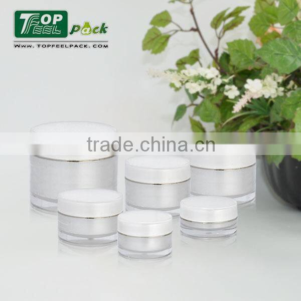 high-end upper grade acrylic cream jar purple , cosmetic jar , facial container 15g