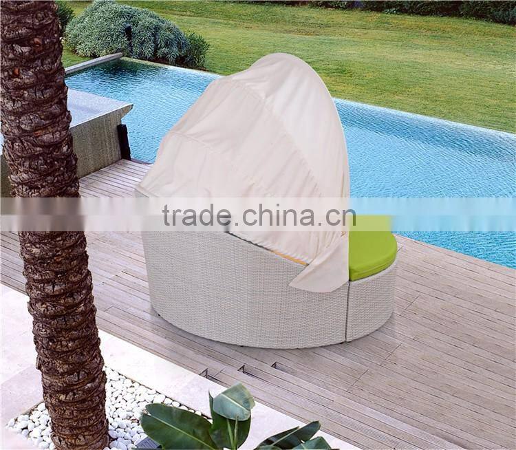 Muebles De Jardin Daybed Garden Rattan Lounge Bed Garden Polyrattan Round Daybed