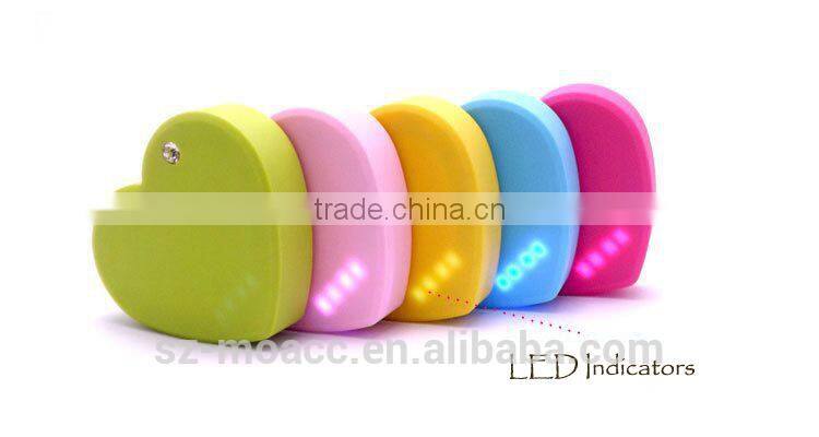 Gift Heart Shape smart power bank 4400mAh