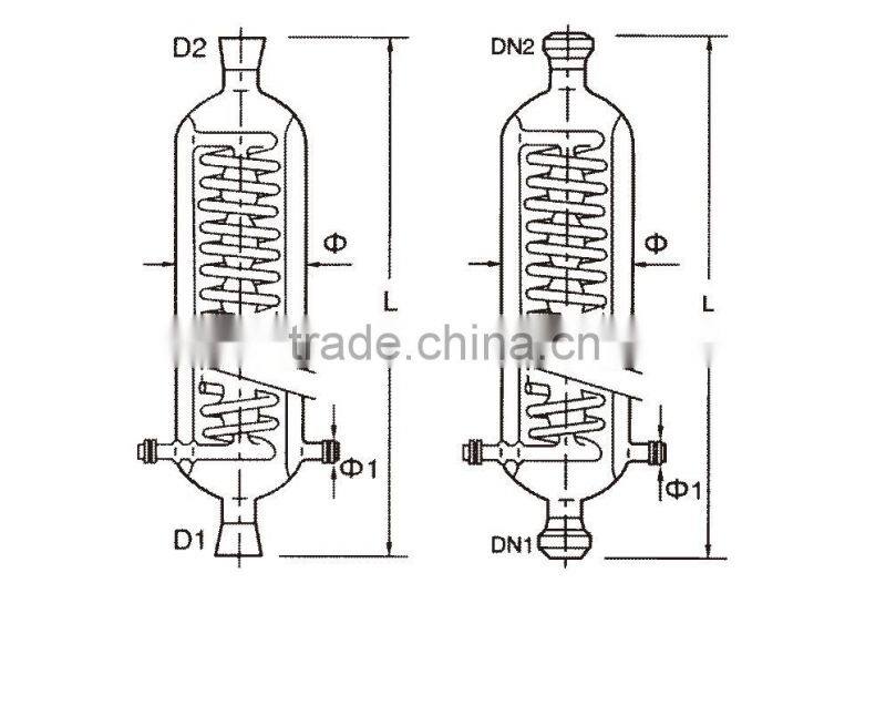 standard laboratory glassware condenser
