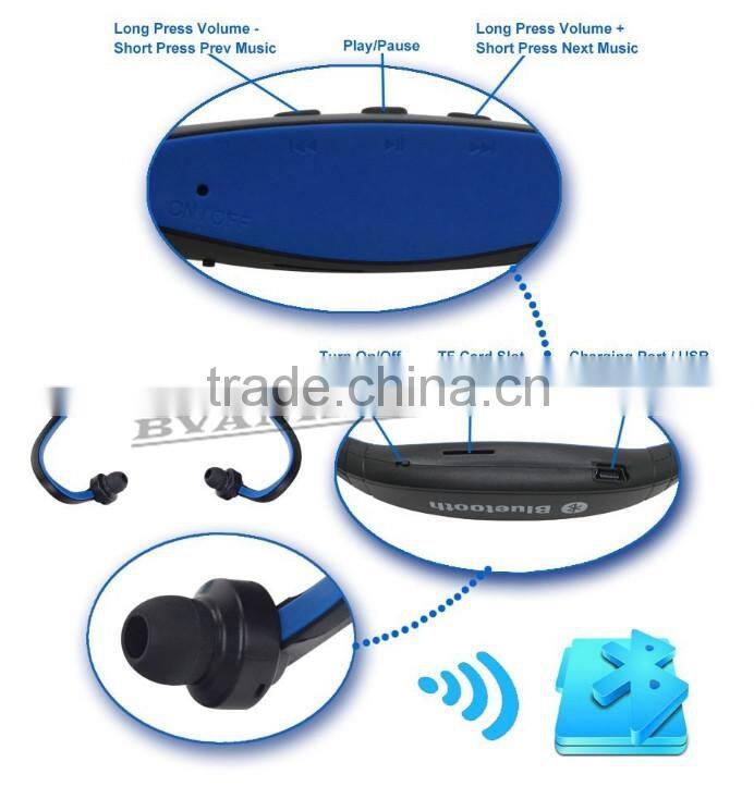 s9 Wireless Bluetooth 4.0 Earphone with with TF Card Slot
