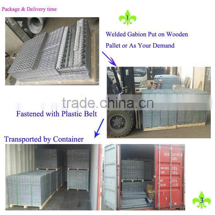 Square Hole Galvanized Welded Type Gabion Box (ISO Factory)