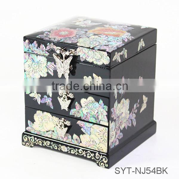 High end mother of pearl wooden jewelry box