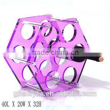 GH-RZ258 Shenzhen Guihe factory direct sale cheap acrylic wine display rack wholesale bottle rack / holder