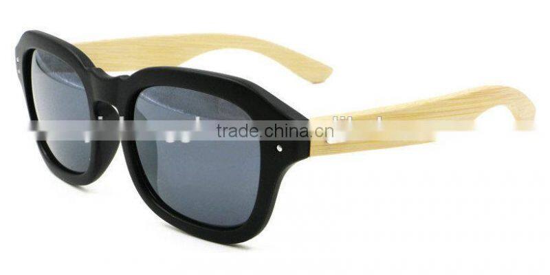 high quality PC frame with bamboo side sunglasses