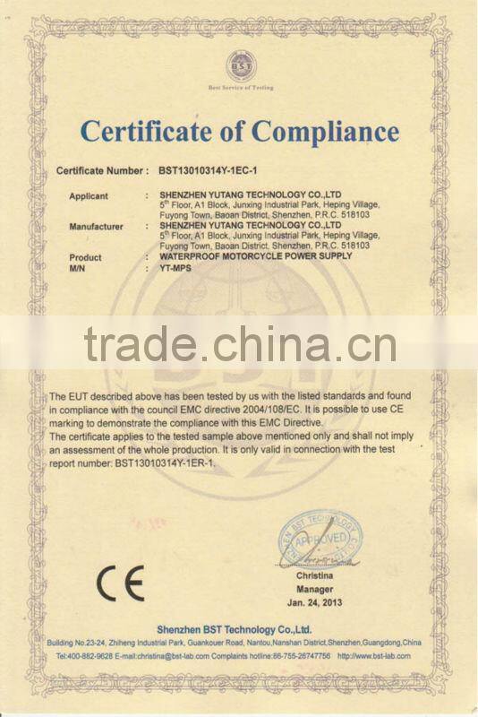 12V 24V Motorbike Charger