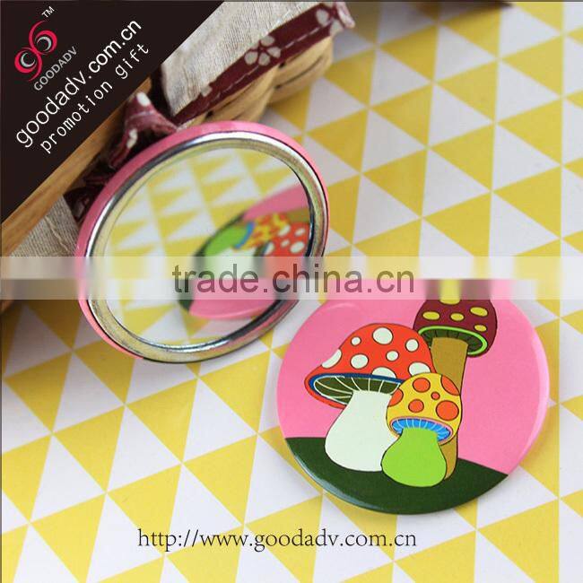 cheap small hand mirrorr with metal ring for makeup