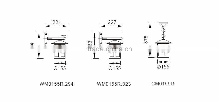 CORDOBA outdoor aluminum lamp garden antique pendant wall ceiling light