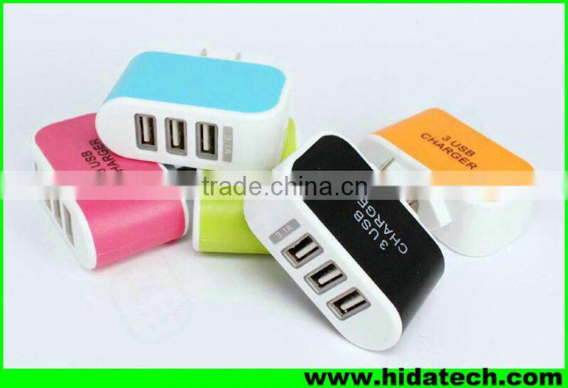 Wholesale usb multi wall charger 3 usb charger for mobile phone tablet pc