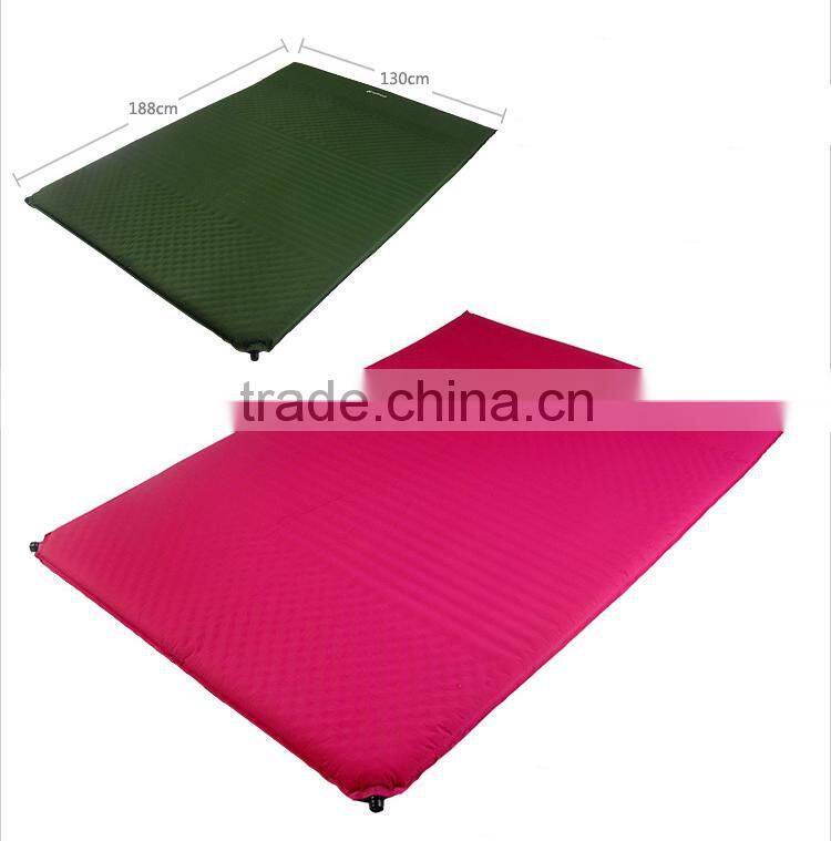 Outdoor double person sleep camping self inflating mat
