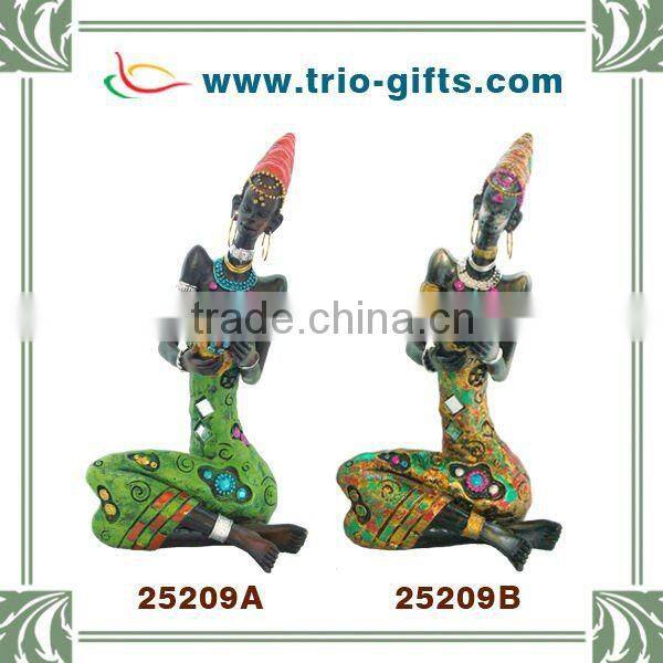 Decorative crafts polyresin african sculpture