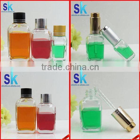 Brand new square empty eliquid glass bottle with great price