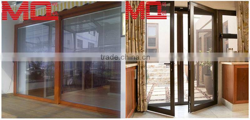 classical aluminum glass folding door with tempered glass