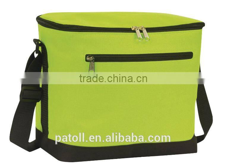 Hot and cold 6 can lunch beer polyester promotional foldable whole foods cooler bag,bottle cooler bag