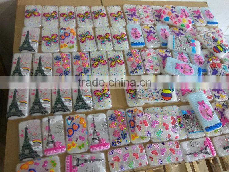 Printed Drop Of Glue 3D Clear Soft Silicon TPU Gel Phone Case Cover for Alcatel