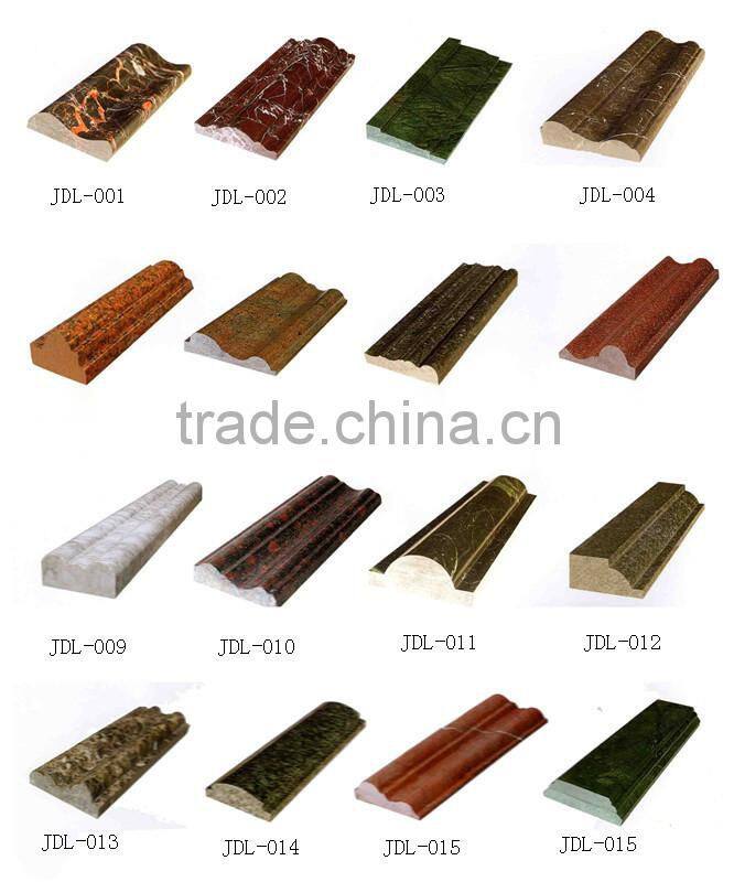 polished white marble window molding