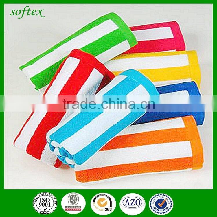 china manufacturer 30X60 cotton cabana stripe beach towel uk