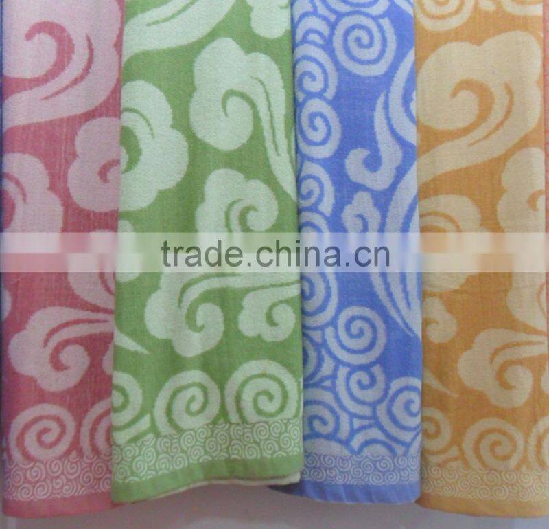 100% cotton 150*220cm jacquard cotton towel blanket