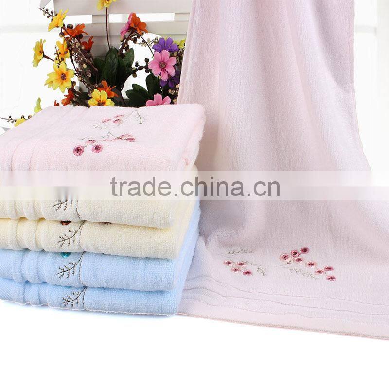 100% cotton yarn flower personal design luxury embroidered face towels
