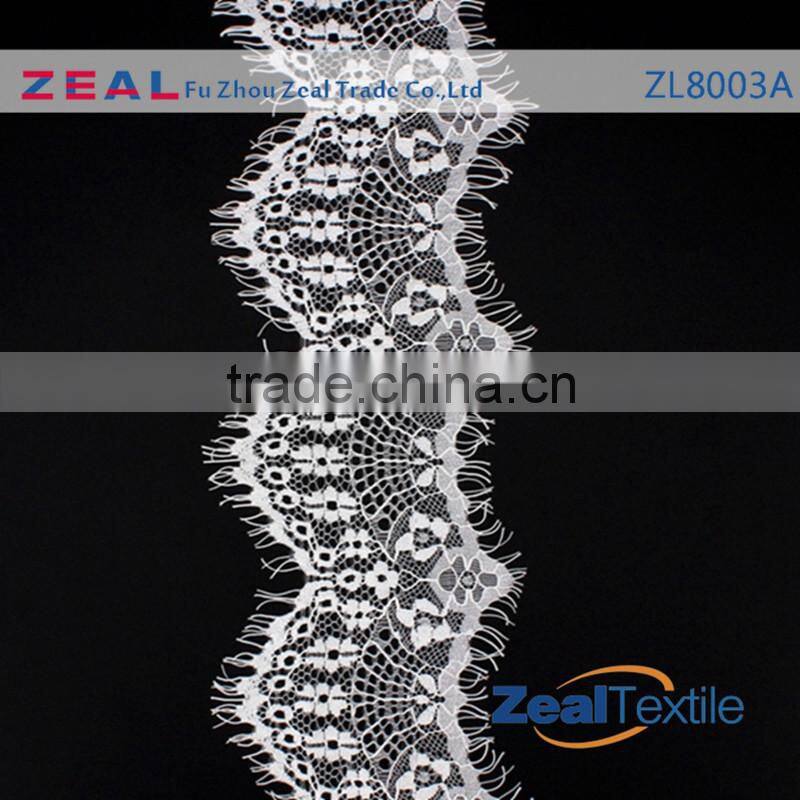 100%nylon black 2016 latest fashion lace design