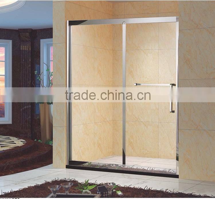 304 stainless steel Frame Straight Sliding glass compact shower room design(KD5588)