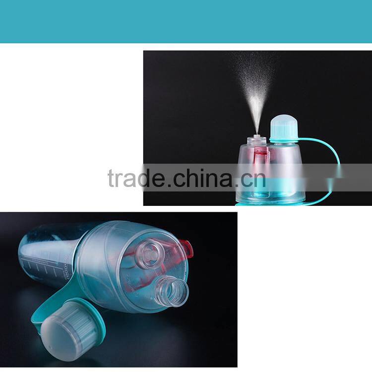 400ML Fashion Design BPA free Plastic Water Bottle with Spray