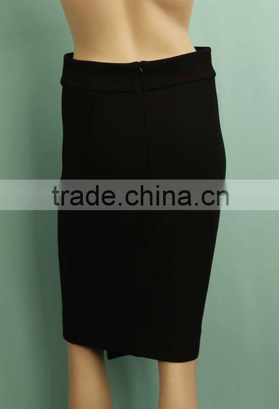 2016 MIDI LENGTH FASHION TIGHT BLACK OFFICE UNIFORM SKIRT