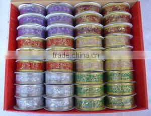 6.3CM Holiday Decorative Colorful Clothing Ribbon /Xmas Tree Ribbon