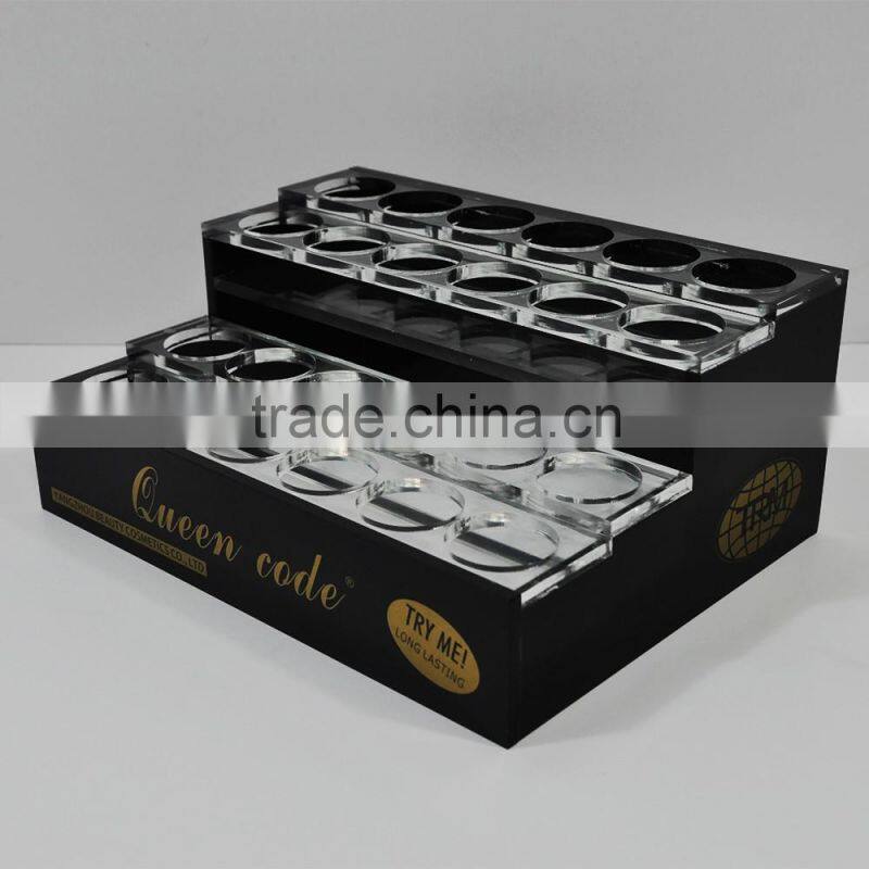 2016 Hot sale!! customized 4 tiers nail polish display rack / acrylic nail polish holder box