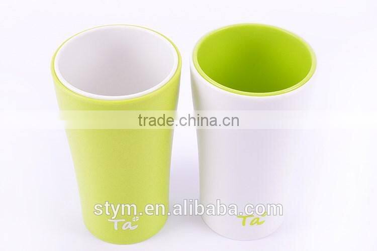 Fashionable couple cup custom coffee mug travel mug cup for tooth brushing