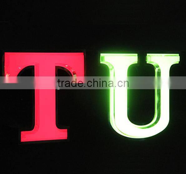 seiko stainless steel frontlit letter sign for shop