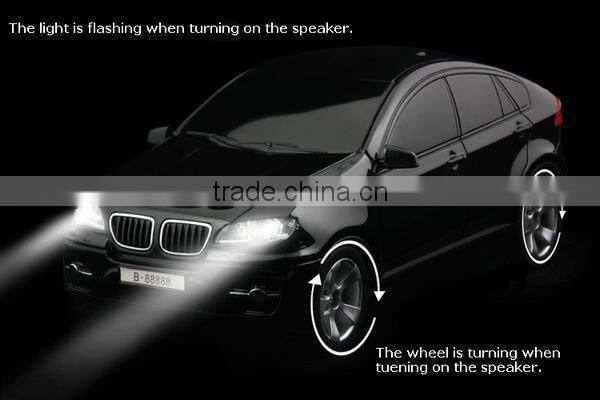 Hot sale BMW X6 model Bluetooth wireless handsfree TF card mini car speakers Audio