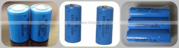 High quality ER14250 Size 1/2AA LiSOCL2 battery from shenzhen PKCELL battery
