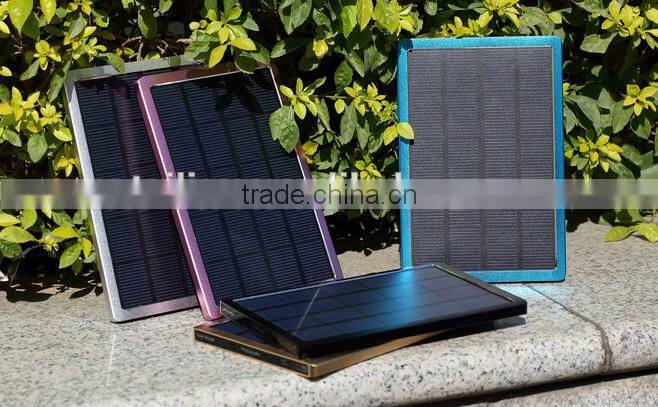 2015 newest 10000mah capacity solar power bank