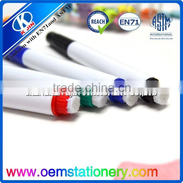 Hot sale promotional color dry erase marker with round eraser bulk