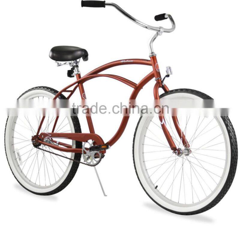 26" brown single speed beach cruiser bike/wholesale cruiser bikes/cruiser bicicleta for sale (PW-B26365)