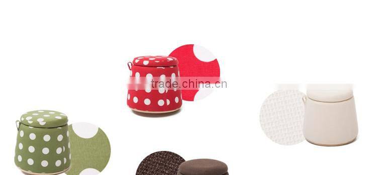 Hot sale Creative fabric round change shoe stool Y404