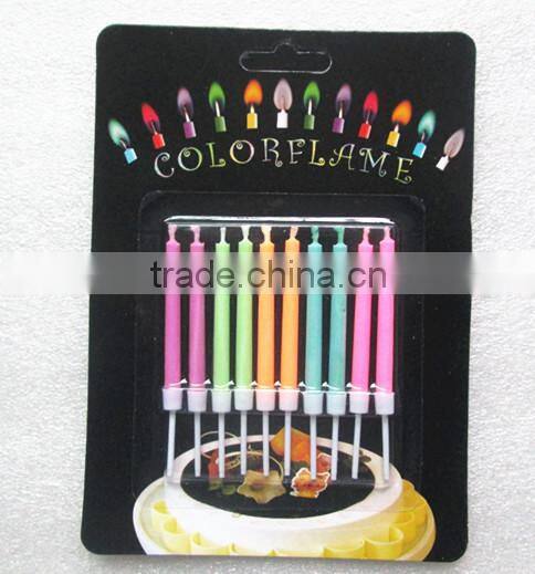 Colored flame candles