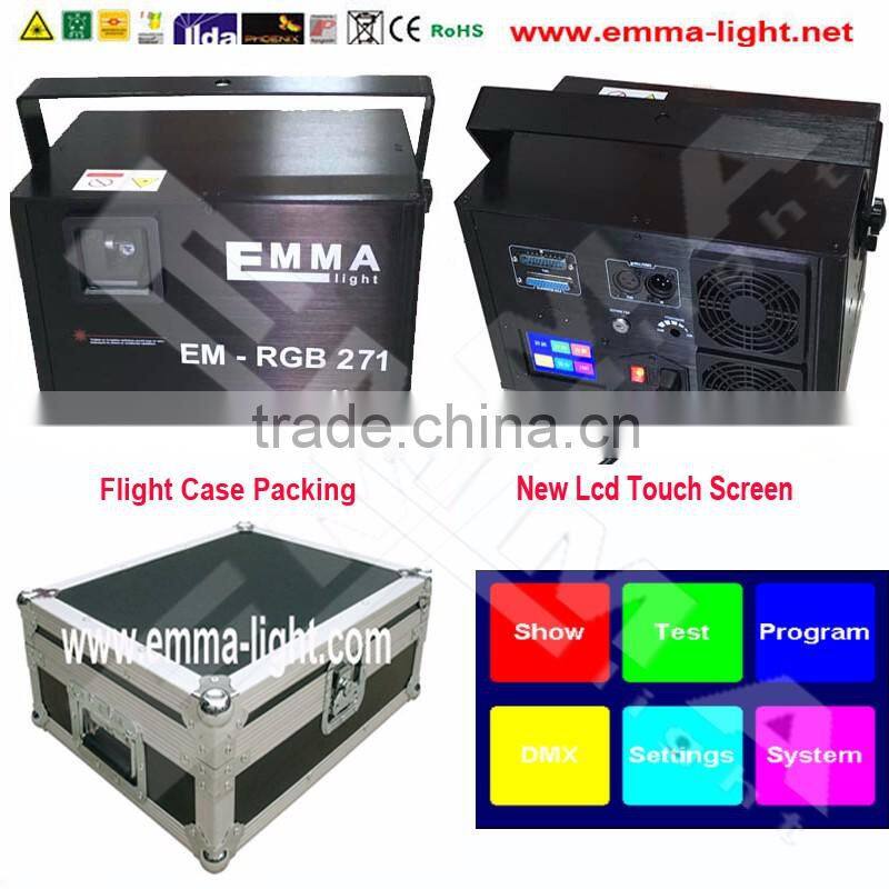 5w 10w RGB laser system with a professional ILDA interface +LCD touch screen laser machine