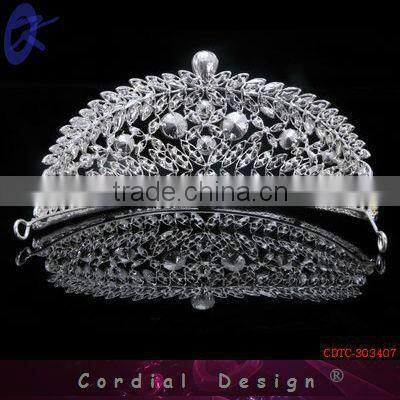 Unusual Rhinestone Hair Comb Alloy Tiaras Crowns For Wholesale