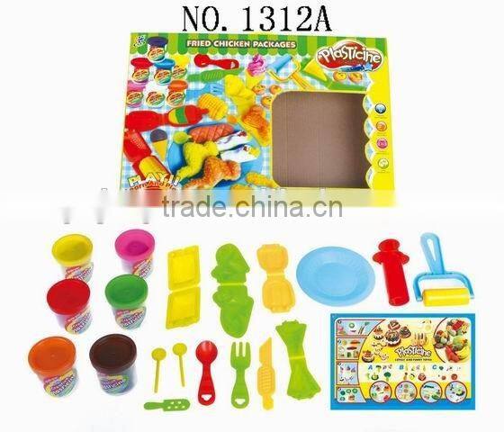 Creative plasticine toy Ice cream machine set with 8pc 2Oz dough