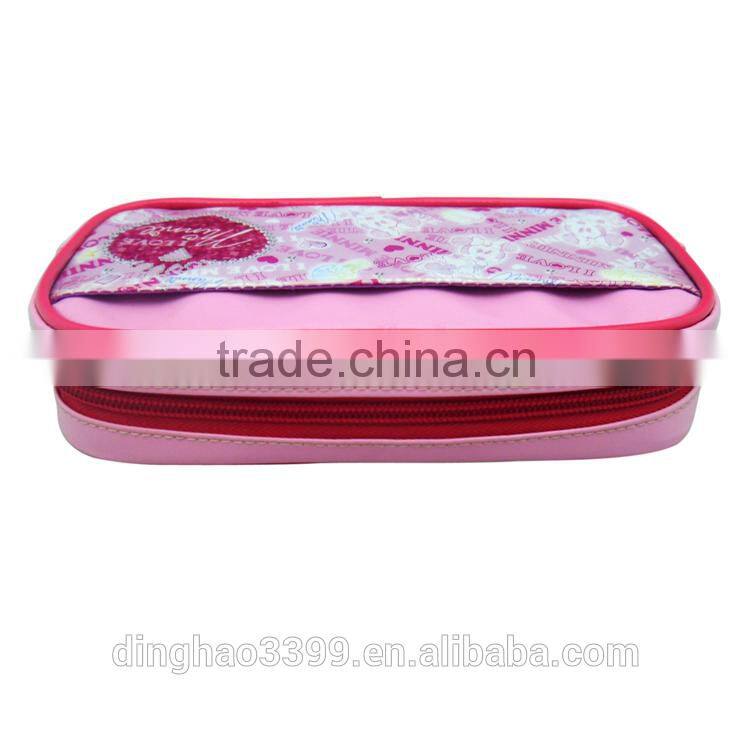 kawaii novelty PVC leather pencil case coin bags for students office school stationery storage bags supplies