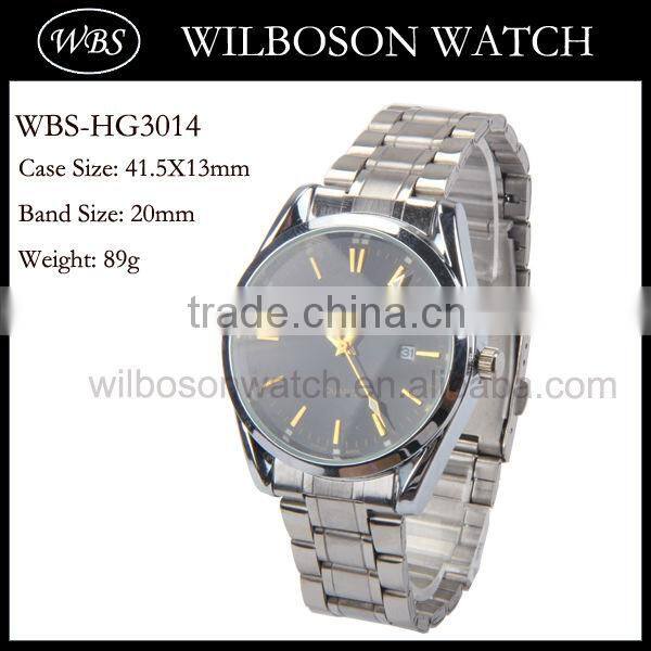 Quartz stainless steel back watch for men