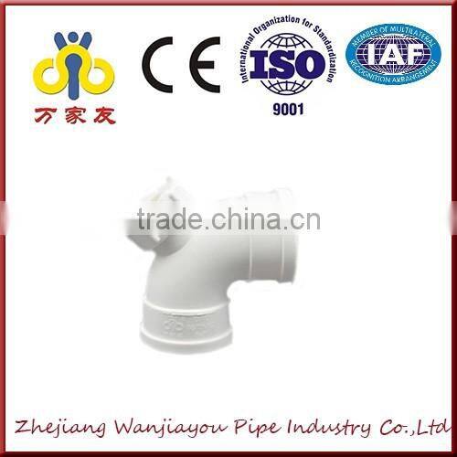 pvc pipe fitting 90 degree elbow with inspectation opening