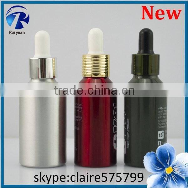 silver aluminum essential oil e liquid dropper bottles