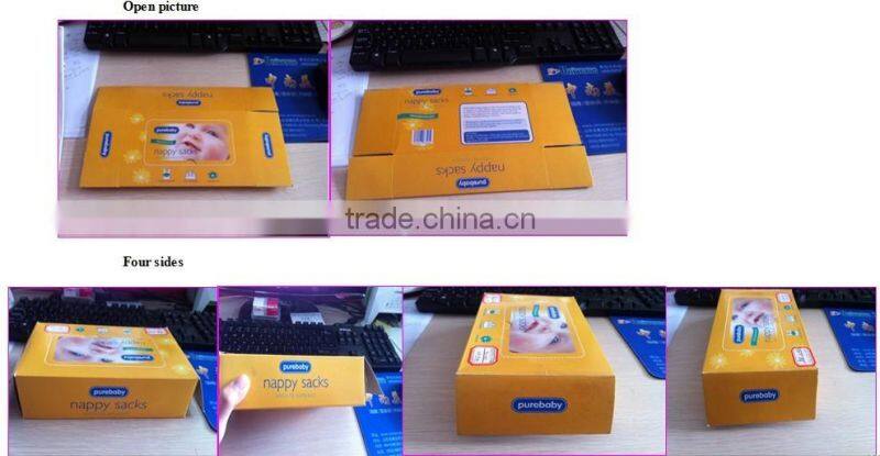 Disposable Orange Fragranced Handle Scented Baby Disposable Diaper Sacks